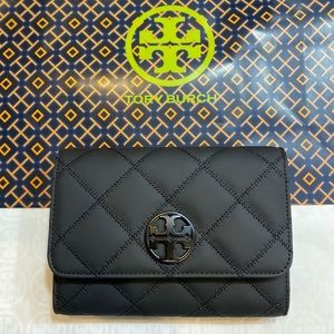 NWT! Tory Burch Willa Matte Chain Wallet Crossbody Bag Black
